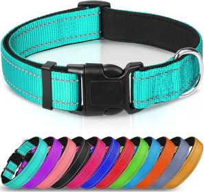Reflective Dog Collar; Soft Neoprene Padded Breathable Nylon Pet Collar Adjustable for Medium Dogs (Color: gray, size: Small (Pack of 1))