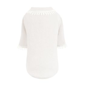 Heavenly Kiss Dog Sweater (Color: Cream, size: XXS)