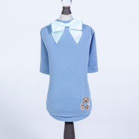 Baby Bear Dog  Tee (Color: Baby Blue, size: SM)